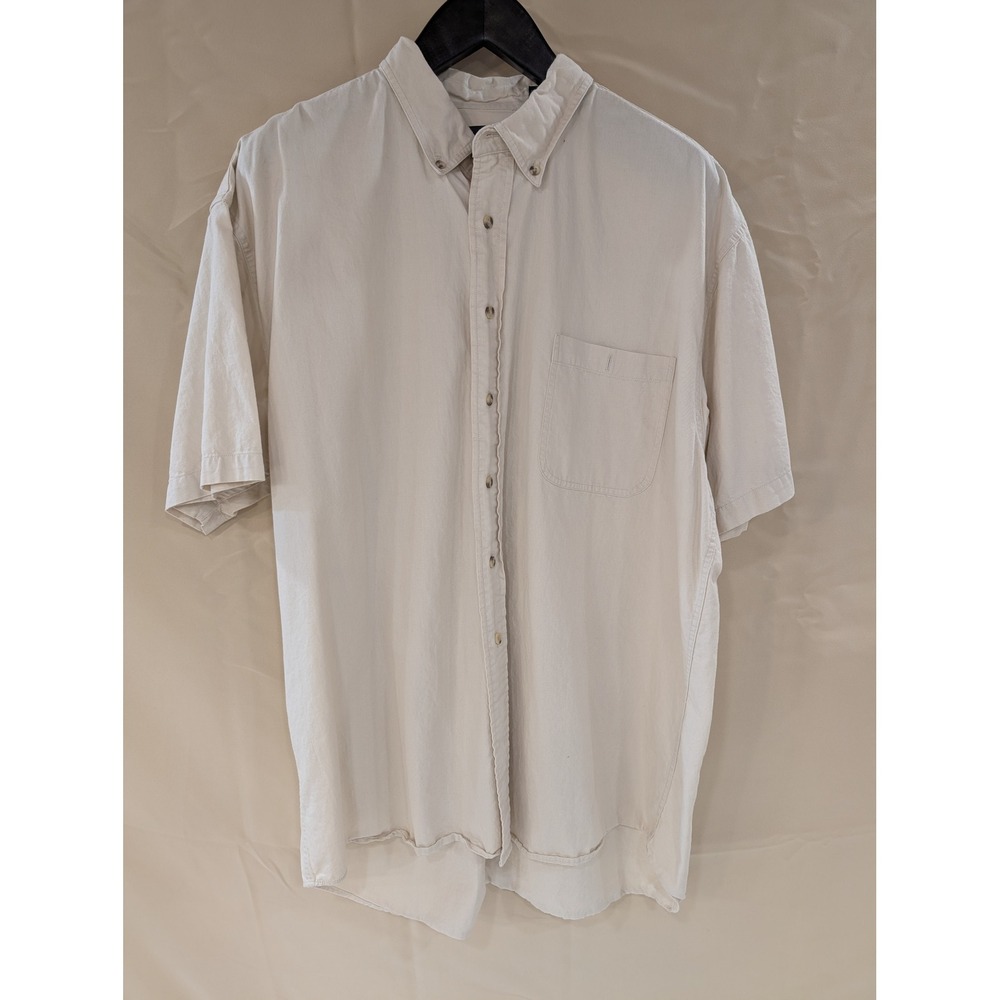 RedHead XL Button Up Shirt Barn Turkey Scene Embroidered Short Sleeve